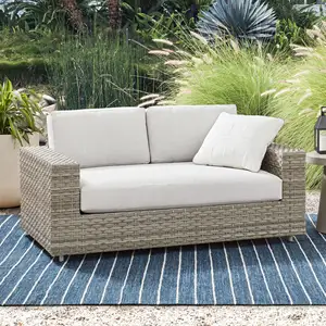 Rattan Garden Furniture Outdoor Sofa 2 Seater Exclusive Quality Modern Design Wicker Patio Garden Sofa