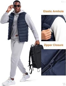 Factory Direct <b>Sale</b> Best Selling Men's Winter Casual Outerwear High Quality Breathable Customized Puffer Vest 100% <b>Zipper</b> V-neck - Product Image 3