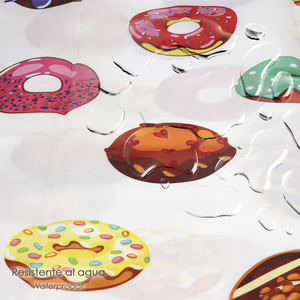 Tenda Doccia Donuts 180x200 cm. Impermeabile - Product Image 5