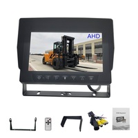 Sistema de Cámara de Reversa AHD de 7 Pulgadas y 1080P |   Monitor de Seguridad para Montacargas de 4 Canales |   Conexión de Aviación de 4 Pines para Camión y Remolque 12V-36V