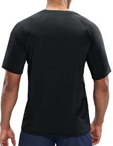 Camiseta para correr personalizada para hombre, Camiseta 100% de algodón con estampado de alta calidad y logotipo, camiseta de Color sólido con estampado blanco liso de gran tamaño - Product Image 3