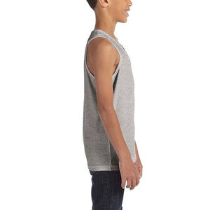 Débardeurs en coton de couleur unie pour enfants, chemises décontractées pour garçons et jeunes, tissage tricoté de qualité supérieure, prix de gros - Product Image 4