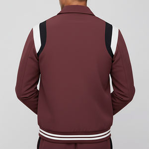 Wholesale Long Hooded Varsity Jacket Men's 100% <b>Wool</b> Canvas <b>Fabric</b> Streetwear Comfortable Winter Letterman Jackets - Product Image 2