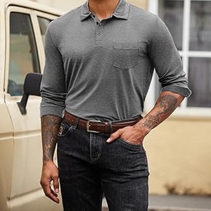 2025 nueva llegada Polo de hombre hecho a medida para negocios Casual y ropa de calle con suave transpirable hecho por Dress Sports - Product Image 4