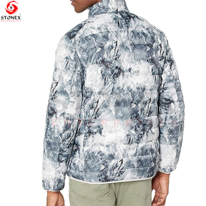 High Quality Men's Trendy Winter <b>Jackets</b> Premium Quality <b>Canvas</b> Stand Collar Top Selling Sublimation Puffer Wear - Product Image 4