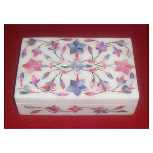 Cajas con incrustaciones de mármol blanco puro de diseño exclusivo con nuevo diseño de nácar para fines de decoración del hogar - Product Image 1