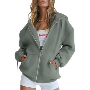 Streetwear Offre Spéciale sweats à capuche pour femmes à bas prix haute qualité matériau souple sweats à capuche pour femmes fermeture éclair vers le haut - Product Image 1