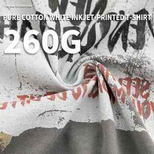 Camiseta de Manga Corta para Hombre, Corte Regular, Casual, de Alta Calidad, Estampada con Serigrafía, 100% Algodón, Estilo Urbano, Transpirable - Product Image 2