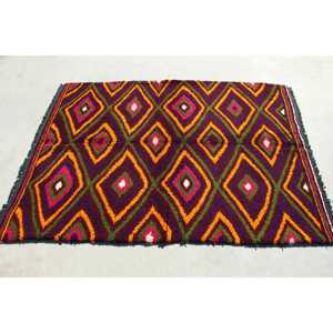 Tapis turc, tapis vintage 4,5x5,9 pieds, tapis en laine violette - Product Image 2