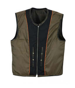 เสื้อกั๊กสำหรับนักขี่มอเตอร์ไซค์หนังหนาระบายอากาศได้เสื้อกั๊กมอเตอร์ไซค์หนังแท้มีบริการ OEM - Product Image 5