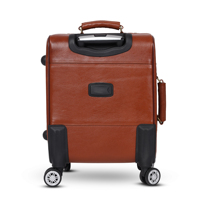 Valise trolley unisexe en cuir véritable et PU de luxe avec 4 roues pivotantes, tailles personnalisables