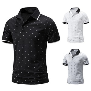 2024 nuevas camisas de solapa para hombres, cuello vuelto de negocios, manga corta, estampado, ajustado, camisa de reunión Formal diaria para exteriores - Product Image 3