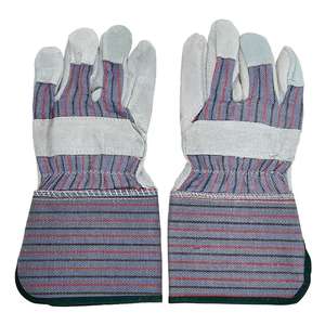 Safety Work Gloves with Leather Palm Canvas Material for Durable Comfort - Product Image 2