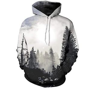 Sublimado de manga larga de alta calidad sublimado en blanco hombres sudaderas con capucha conjunto Venta caliente personalizado temporada pulóver grueso de gran tamaño con capucha - Product Image 6