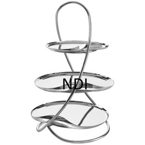 Plato de Pastel de Lujo, Soporte de Pastel de Metal para Fiestas y Celebraciones, Acabado en Níquel, Aluminio Decorativo, Soporte Plegable para Servir Pastel - Product Image 6