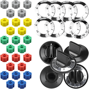 Ensemble de boutons de commande pour four avec cadran et boutons en plastique colorés KN002 RKE, pièces du panneau de commande du four - Product Image 1