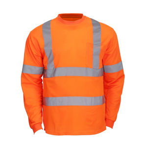 Reflective Safety hi <b>vis</b> <b>High</b> Visibility Workwear Construction ANSI class top quality 100% Polyester full sleeve <b>t</b> <b>shirt</b> - Product Image 4