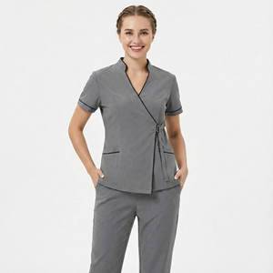 Ensemble de blouses médicales de luxe pour femmes, uniformes de spa, de salon, de soins infirmiers, de clinique dentaire, de médecin, de prix de gros en vrac, ensembles de blouses - Product Image 1