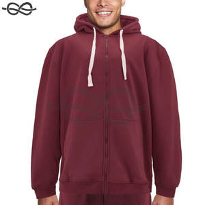 Sweat à capuche pour hommes avec cordon de serrage doublé polaire Athlétique Sport Fitness Gym Sweat à capuche OEM Couleur Fermeture éclair complète Veste décontractée Basses chaudes - Product Image 1