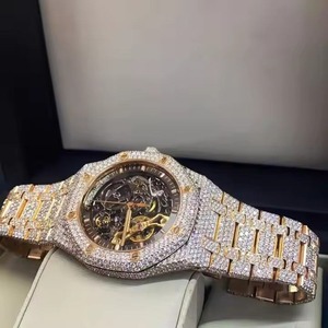 Reloj de Lujo Clásico de Buceo Digital con Moissanita Personalizada de Alta Gama, Esqueleto de Acero Inoxidable, Cristal de Zafiro, Garantía de 2 Años - Product Image 2