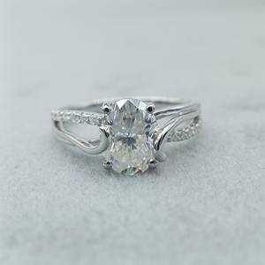 Bague de fiançailles et de mariage pour femme en or 14k/18k avec diamant de laboratoire taillé 2 carats, certifiée IGI, tendance pour fêtes et anniversaires - Product Image 1