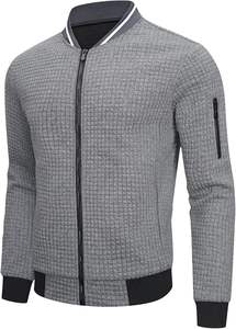 Chaqueta universitaria para hombre, chaqueta ligera, chaquetas bomber informales Waffle Letterman, chaqueta universitaria de moda para hombre - Product Image 3