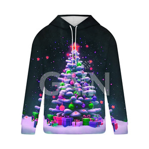Sudaderas de Navidad de alta calidad hechas en fábrica logotipo personalizado sudaderas con capucha de Navidad al por mayor para hombres en venta - Product Image 3