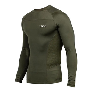 T-shirt de sport à manches longues pour homme, coupe ajustée, noir, séchage rapide, idéal pour la gym, la course et l'entraînement, personnalisable, vente en gros - Product Image 6