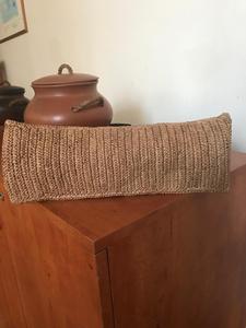 Bolso de Mano de Rafia para Mujer, Diseño Lindo, Dos Asas de Cuero, Cierre de Cremallera de Algodón, Forro de Paja, Diseño con Cordón - Product Image 4