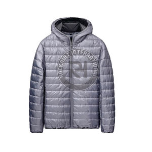 Veste matelassée d'hiver élégante et originale pour homme, fermeture éclair à capuche, taille plus, veste brillante - Product Image 1