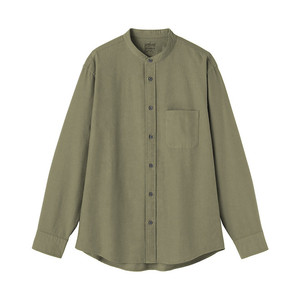 เสื้อเชิ้ตผู้ชายคอตั้งเล็ก สไตล์เกาหลี สีพื้น สำหรับธุรกิจลำลองและงานทางการ รับผลิตตามสั่งขายส่ง - Product Image 1