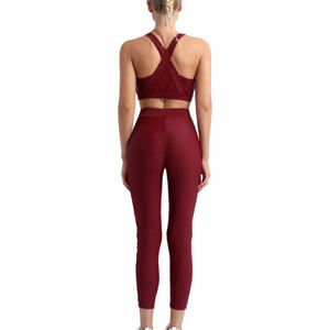 Conjunto de Yoga Profesional para Mujer, Hecho en Fábrica, de Secado Rápido, Transpirable, con Patrón Sólido sin Costuras - Product Image 5