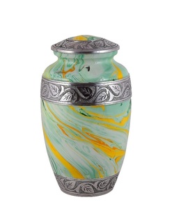 Urne funéraire en aluminium pour cendres humaines-Urne funéraire adulte fabriquée à la main-Urne commémorative abordable pour cendres - Product Image 4