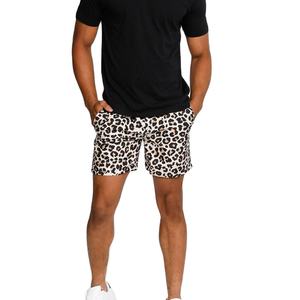 Pantalones cortos de baño ligeros de secado rápido para hombre con cordón bañadores deportivos de malla estampados ecológicos patrón sólido impermeable - Product Image 1