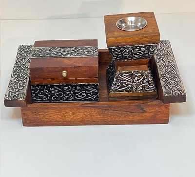 Adjustable Angle Wooden Incense Burner Stick Holder Ash Catcher for Yoga Meditation Spa Relaxation Gift