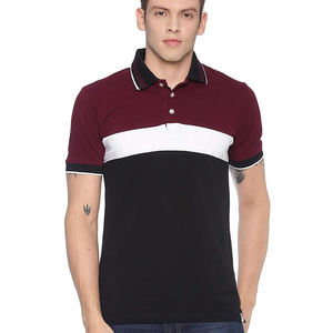 Polo informal de alta calidad para hombre, tejido de punto de bloque de trabajo impreso con logotipo personalizado, hecho de poliéster/algodón - Product Image 6