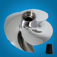 Impeller de jet ski de 155,5 mm de diamètre, pas 11/15, 3 pales en acier inoxydable, impeller de moteur à réaction Rotax pour Seadoo GTI SE 130 PWC
