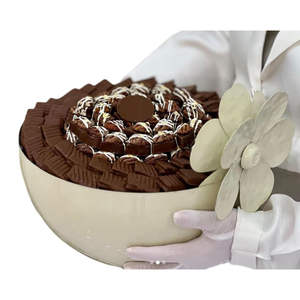 Bol à bonbons de qualité supérieure, moderne, luxueux, en métal blanc, revêtement en poudre, fait à la main, passe au lave-vaisselle, pour les occasions spéciales - Product Image 3