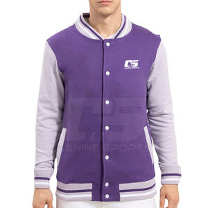 Chaqueta Letterman de Invierno Hecha a Medida para Hombre, 100% Algodón, Cómoda, Mangas Largas, Cuello Alto, Logotipo Frontal - Venta Directa - Product Image 1