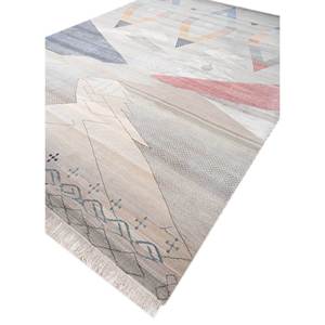 Freedom Manchaha Geometric Hand Knotted Wool Bamboo Silk <b>Rug</b> 9x12 Grey <b>Black</b> for Home Living Room Decorations 10mm - Product Image 2
