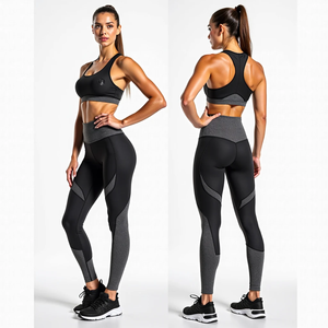 Conjunto Deportivo Sin Costuras para Mujer para Otoño e Invierno con Sujetador Deportivo y Leggings Diseñado para una Comodidad y Ajuste Transpirables - Product Image 4