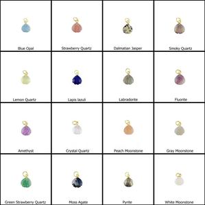 925 Sterling Silver 12mm Pendentif Blanc Moonstone Gemstone Sea Shell Sculpté Or Vermeil Guérison Cristal Pierre Charme pour Enfants - Product Image 4