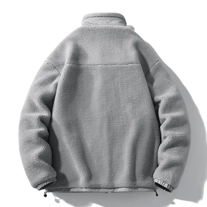 Fabricant de vêtements personnalisé hiver Sherpa tenue lourd Patchwork polaire veste zippée pour une haute qualité - Product Image 6