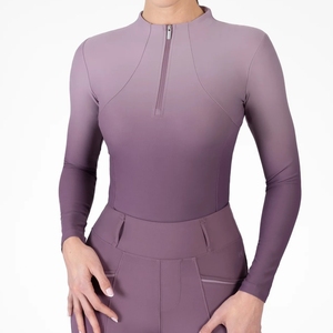 Chemise équestre à forte demande technique avancée ajustement élégant vêtements personnalisés en vrac vente en gros équitation couche de base chemises hautes - Product Image 1