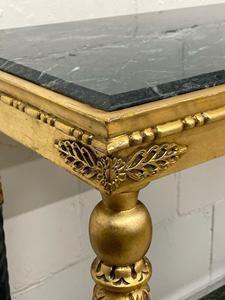 คอนโซลด้านบนหินอ่อนมีกาวในตัวเป็นมิตรกับสิ่งแวดล้อมพร้อมโต๊ะทองเหลืองเฟอร์นิเจอร์หินสำหรับตกแต่งบ้าน - Product Image 2