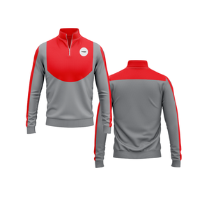 Durable Polyester <b>Quarter</b> Jacket Men <b>Women</b> Youth Sportswear Quick Dry Team Pullover - Product Image 2