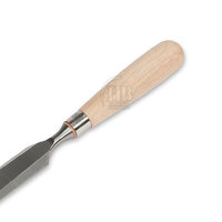 Osteotome manuel en acier inoxydable pour chirurgie dentaire, avec manche en bois, pointe plate, instrument de coupe osseuse