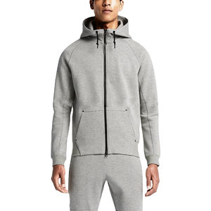 เสื้อฮู้ดมีซิปสีเทาอ่อนกำหนดเองได้เสื้อฮู้ดมืออาชีพใส่สบายและระบายอากาศได้ดี - Product Image 1