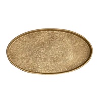 Plateau de service multifonctionnel en aluminium, artisanat métallique fait main en bronze doré antique, design personnalisable pour la décoration de la maison de luxe