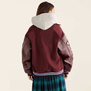 Diseño Popular Nuevo estilo Precio barato Invierno Mujer Manga larga Peso ligero Varsity Chaqueta Mujer Chaquetas con cremallera - Product Image 2
